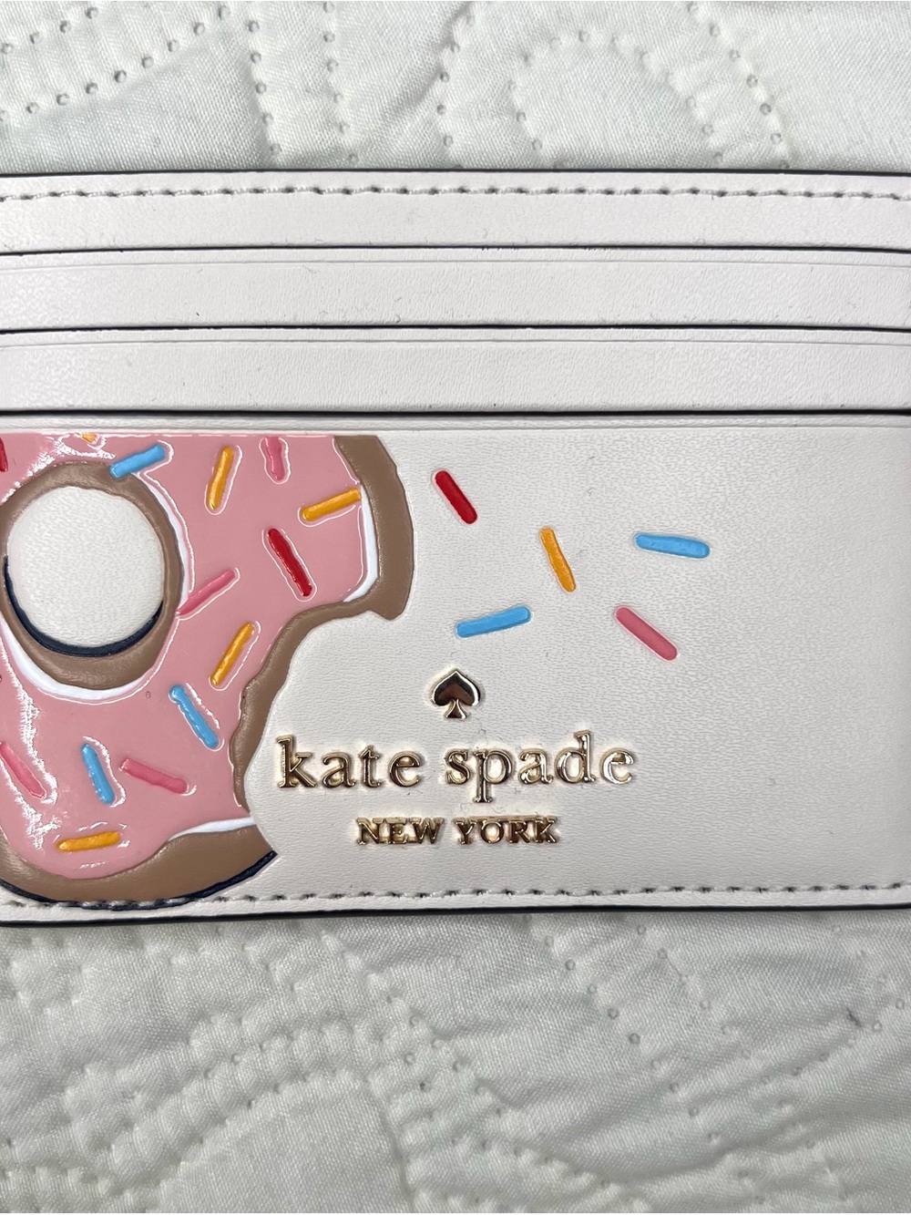 NWT Cute Kate Spade coffee break small slim card holder wallet